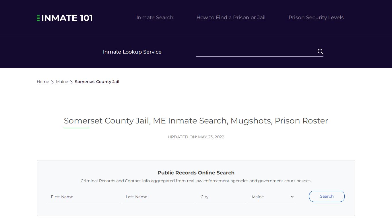 Somerset County Jail, ME Inmate Search, Mugshots, Prison ...
